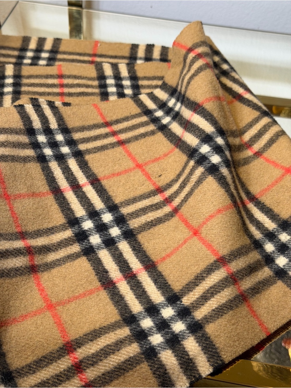Burberry Beige Nova Check Classic Scarf Wool - Picture 4 of 9